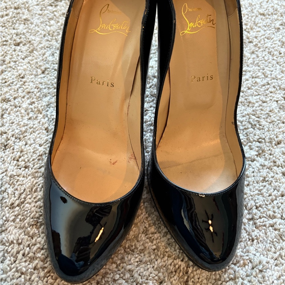 Christian Louboutin Black Patent Heels